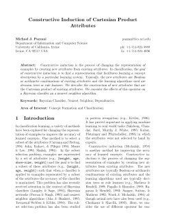 Constructive Induction of Cartesian Product