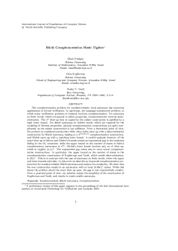 International Journal of Foundations of Computer Science c&copy; World