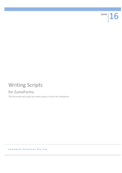 Writing Scripts - ZumeForms Support