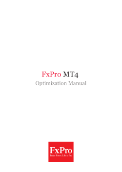 FxPro MT4 Optimization Manual
