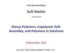 Lecture 9 0 Glassy-copolymers-Autumn