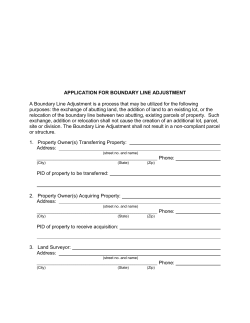 Boundary Line Adjustment Application