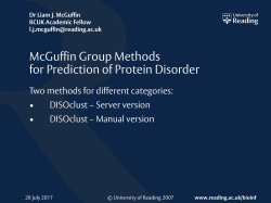 DISOclust talk - University of Reading