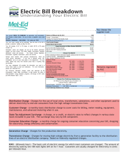 Electric Bill Breakdown - Pennsylvania Public Utility Commission