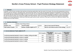 template for statement of pupil premium strategy