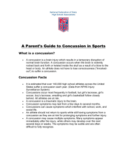 A Parents Guide to Sports Concussion