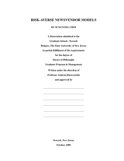 risk-averse newsvendor models - RUcore