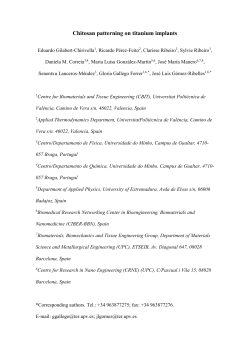 Chitosan patterning on titanium implants