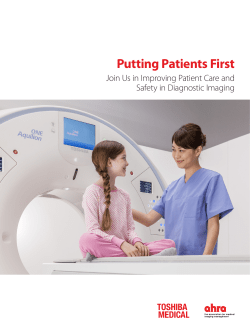 Putting Patients First - Toshiba America Medical Systems