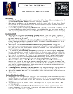 Saint Joan Inquisitor Speech Time Writing