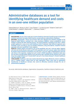 Administrative databases as a tool for identifying healthcare demand
