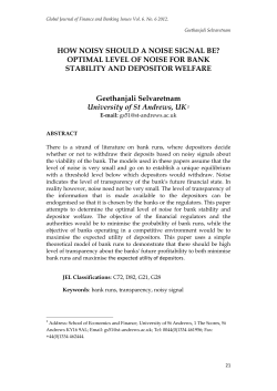 HOW NOISY SHOULD A NOISE SIGNAL BE? OPTIMAL LEVEL OF