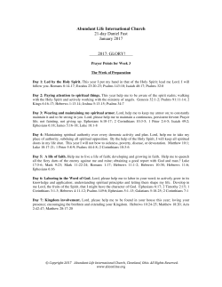 Print Week 3 prayer points - Abundant Life International Church