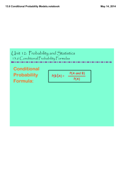 13.6 Conditional Probability Models.notebook