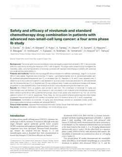 Safety and efficacy of nivolumab and standard chemotherapy drug
