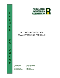Setting Price Control: Framework and Approach