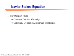 Navier-Stokes Equation - Chemical Engineering:IIT Madras