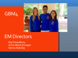 Fall 2014 Committee Meeting 3