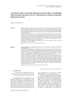 actions in time: after the breakage of pottery and before the