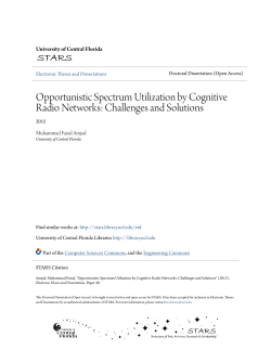 Opportunistic Spectrum Utilization by Cognitive Radio Networks