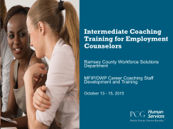 Intermediate Coaching Training for Employment