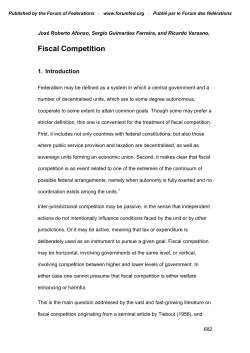 Fiscal Competition - Forum of Federations