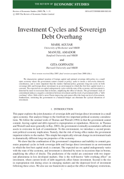 Investment Cycles and Sovereign Debt Overhang