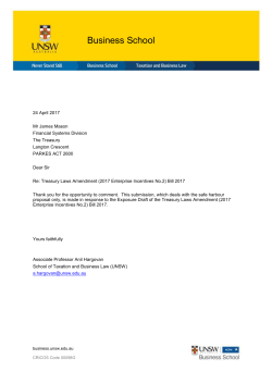 School of Tax Bus Law - Word Template