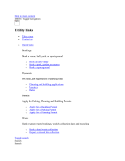 Footpath or Road Occupancy Permits