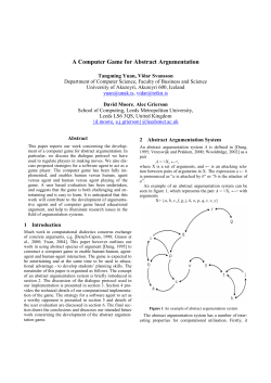 A Computer Game for Abstract Argumentation