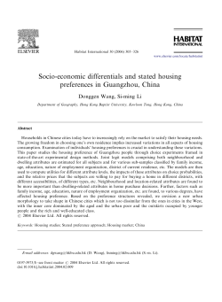 Socio-economic differentials and stated housing preferences in