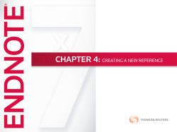 EndNote X7 Guide