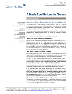 A Nash Equilibrium for Greece