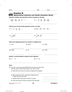 12-5 Practice B Mathematical Induction and