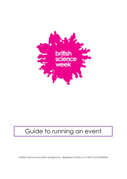 Guide to running an event