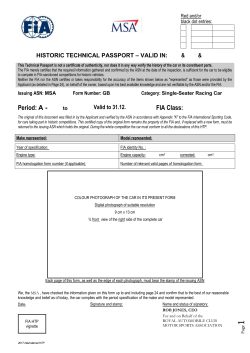 FIA 10/05/01 - Motor Sports Association