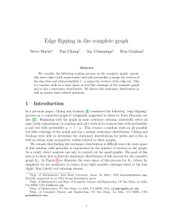 Edge flipping in the complete graph