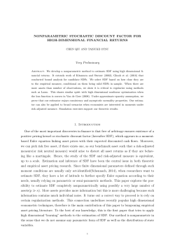 Nonparametric stochastic discount factor for high