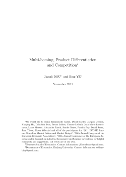 Multi-homing, Product Differentiation and