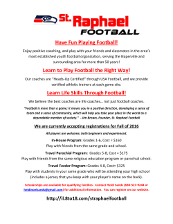 Have Fun Playing Football! Learn to Play Football the Right Way