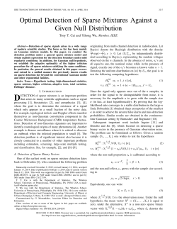 Optimal Detection of Sparse Mixtures Against a Given Null Distribution
