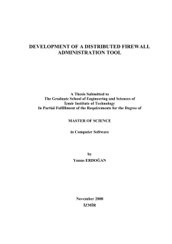 develop a Distributed Firewall Administration Tool