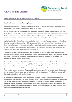1. Farm Business Tenancy Information Document