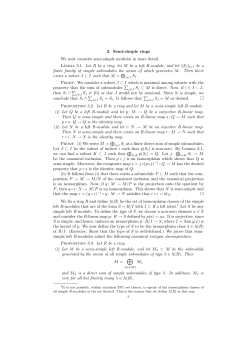 3. Semi-simple rings We next consider semi