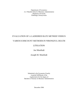 Evaluation of a Laddered Rate Method Versus Various Discount