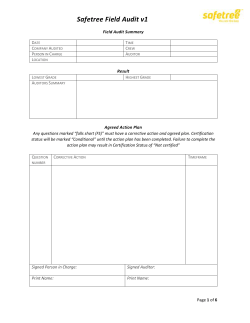 Safetree Field Audit v1