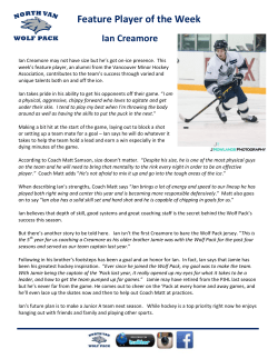 Feature Player of the Week - North Vancouver Wolf Pack