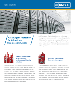 Clean Agent Protection for Critical and Irreplaceable Assets