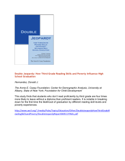 Double Jeopardy: How Third-Grade Reading Skills and Poverty