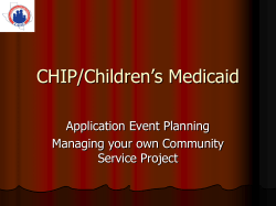 Presentation: TAHU CHIP/Children`s Medicaid